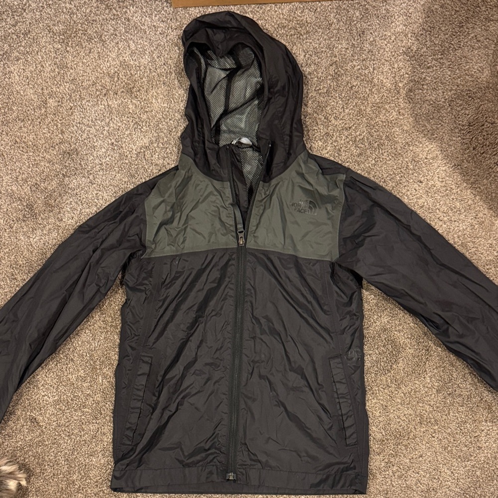 The North Face Kids Black and Dark Gray Windbreaker